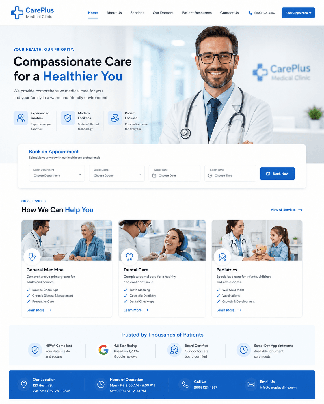 MedCare template preview