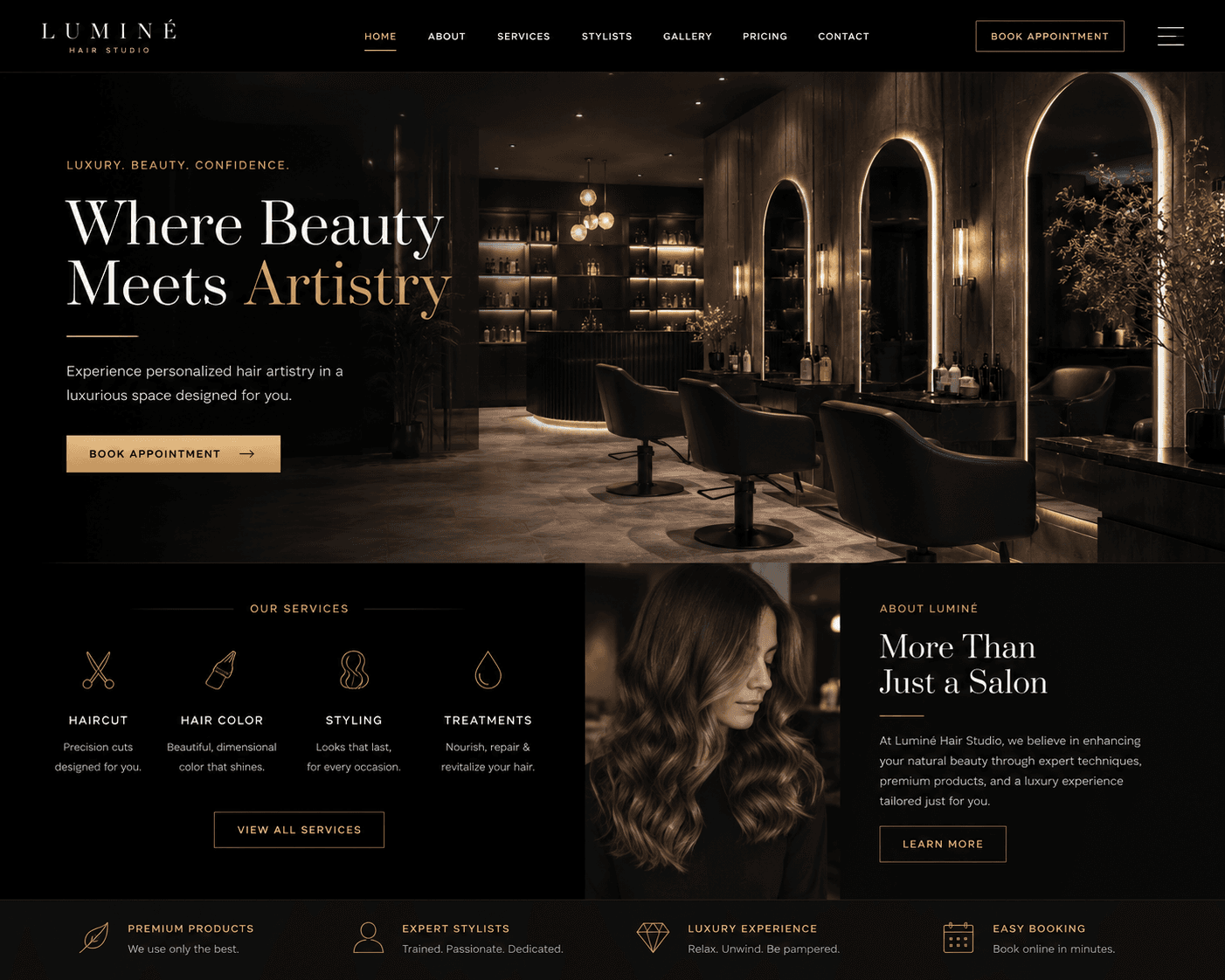 Salon Pro template preview
